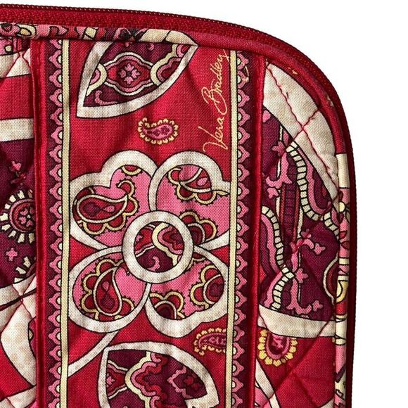 Vera Bradley Rosy Posies Tablet Sleeve eReader Cover Quilted Red Pink Case - Picture 6 of 16